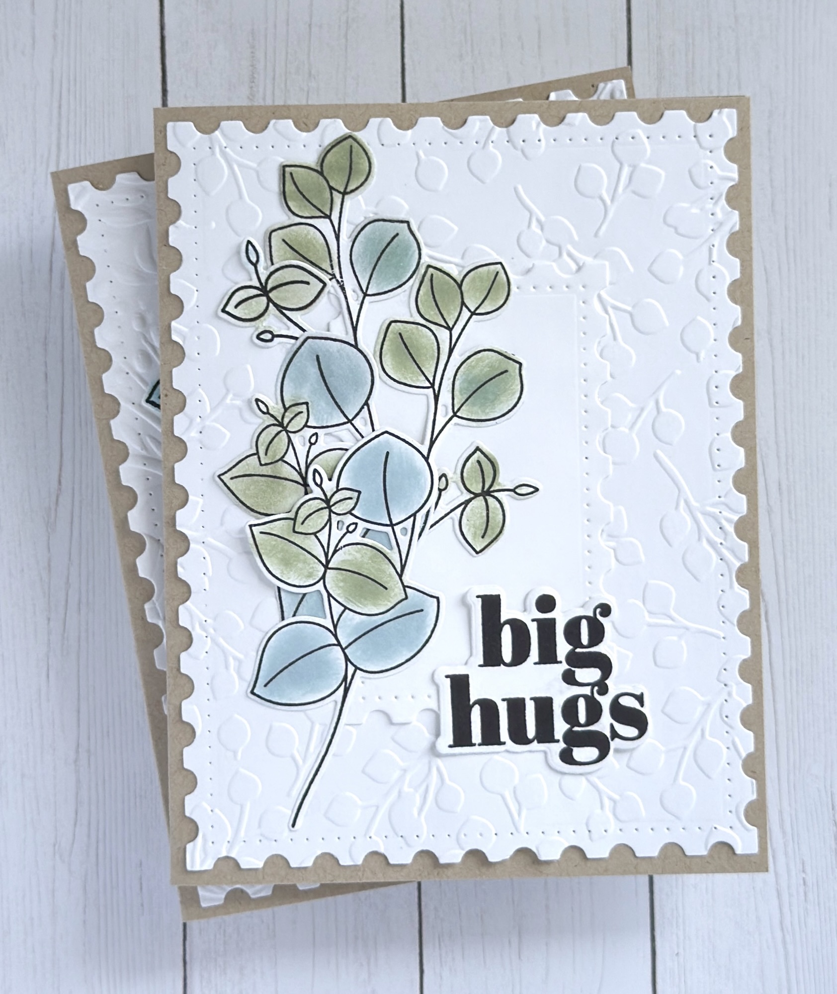 Postage Edge Frame and Embossed Backgrounds